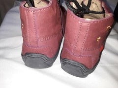 Marc Joseph New York Kids Ankle Boot Shoe Red Nu Buck Leather Size 1