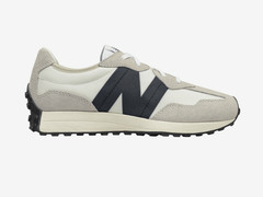New Balance 327 Black Silver Birch White GS327FE GS SZ 4Y-7Y Womens New Casual