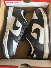 Nike Dunk Low (PS) Black/White Low Top Leather Sneakers 2.5Y CW1588-100