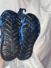 Rugged Shark Kids Size 2 Black/blue Multicolor Clog Water Shoe