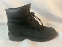 Timberland 6″ Premium Waterproof Boot Black Nubuck Boys Sz 5.5 Womens Sz 7