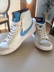 Nike blazer mid 77 white blue and orange youth 5 – Pre owned, good condition.