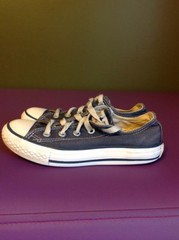 Converse Classic All Stars Navy Canvas Shoes Size 12 Youth Blue Gym Sneakers