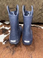 Crocs Kids Pull On Rain Boots Navy Blue 12803 US Size J3 (2776)