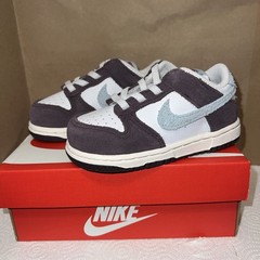 NEW Nike Dunk Low SE (TD) White/Glacier Blue-Burgundy Ash IB5723-100 SIZE 7c