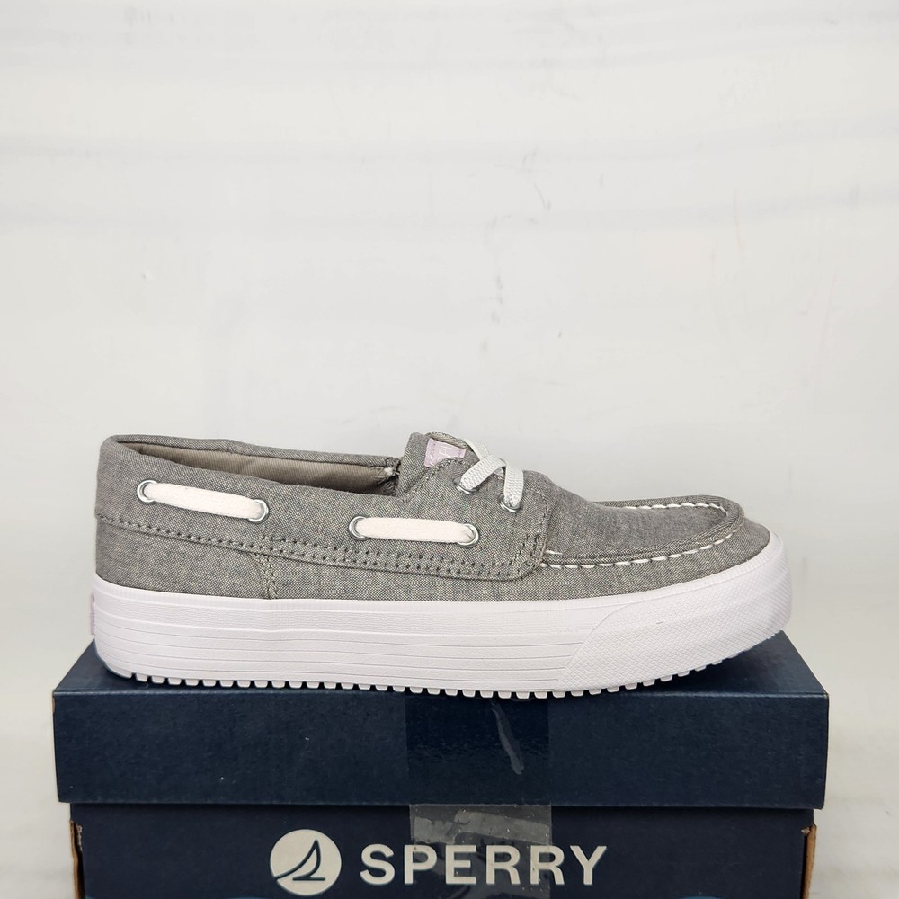 Size 4 Big Kids – SPERRY Bahama Platform – Grey