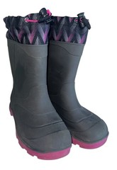 Kamik Snowbuster Size 3 Boots Gray Snow Winter Rain Waterproof Lined Thermal