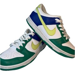 Nike Dunks Low Top Purple Lime White Green Unisex Sneakers Youth Size 7