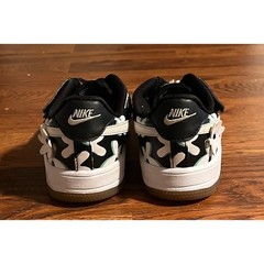 Nike Air Force 1 Low Flower power Black White Gum Sole Kids 1.5Y