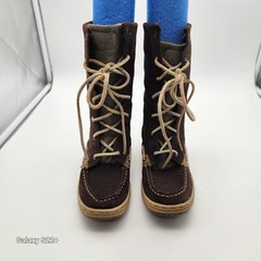 Sperry Top Sider Bluefish Boots Plaid Lined Mocassin Kids Size 13M Leather