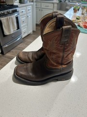 Ariat WorkHog Wide Square Toe Western Boot 10007837 Brown Leather Sz US 2