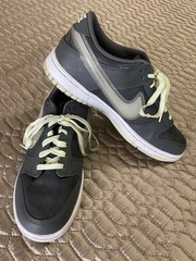 Nike Dunk low yth 7, “Halloween Glow in the Dark” athletic shoes. gray leather