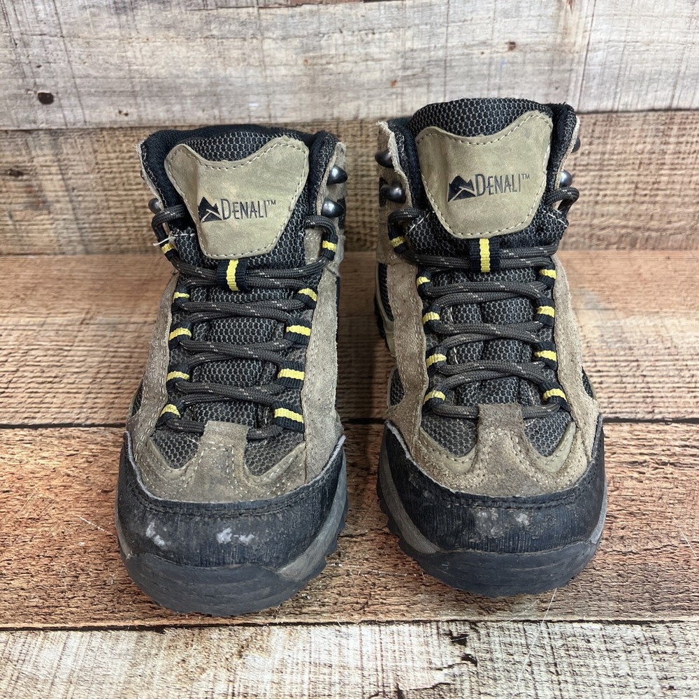 Denali Hiking Boots Kids Youth Size 13 Suede Tan Black
