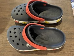 Crocs Navy Blue Red White Disney Clogs Shoes Toddler 11 Genuine Logo