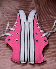 Converse Chuck Taylor Shoes Kids US 12 Hot Pink Low Top Sneakers