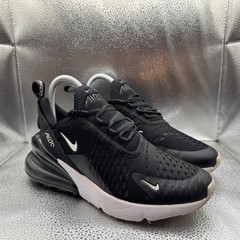 Size 4.5Y (GS) Nike Air Max 270 Low Triple Black Kids Sneaker Shoes 943345-001