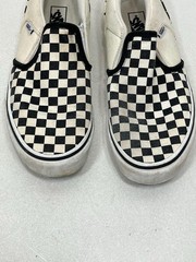 Vans Classic Slip-On Checkerboard Black White Shoes Youth Size 7 Skate Casual VG