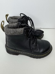 Dr. Martins Padley J Mix Black Grey US 12 Kids Felt Lined Combat Boots
