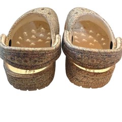 Crocs Classic Glitter Clog Silver Sparkly Slip On Shoes 5 Play Casual