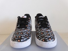 Nike Air Force 1 LV8 (Ps) Just Do It Logo Black-Orange Sz 12c [AT2976-001]