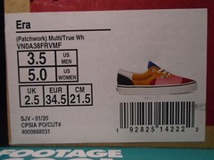 VANS ERA PATCHWORK MULTI-COLOR PINK RED ORANGE WHITE BLUE BLACK VN0A38FRVMF 3.5