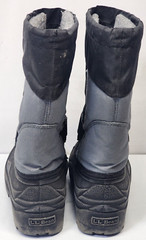LL Bean Winter Snow Felt Lined Boots Kids Black Gray ~ 238064 ~ Size 12