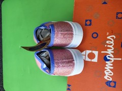 Oomphies Madison Pink Glitter Kids Slip-On Casual Shoes US 12Y. NEW