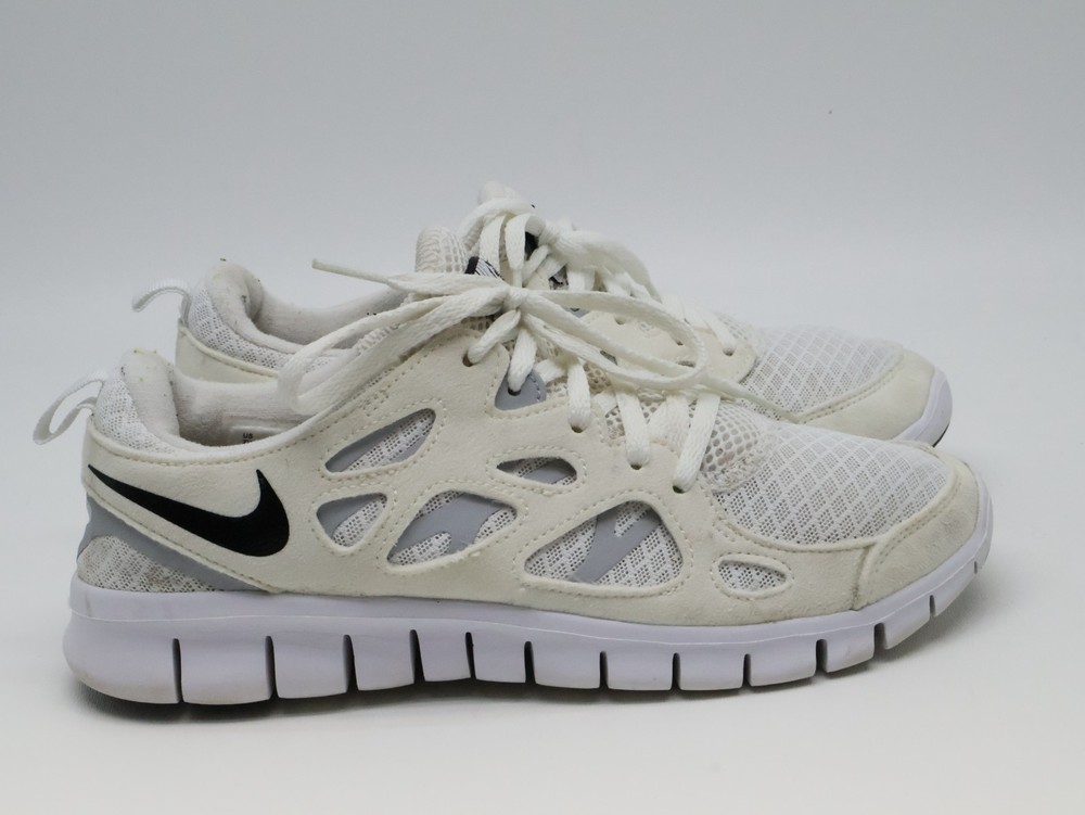 New Nike Free Run 2 GS (White/Black/Wolf Grey) DD0163-100 Size 7 Youth