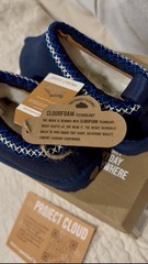 Project Cloud “Dream Warm” Genuine Leather Suede Navy Children Slippers 12 NIB