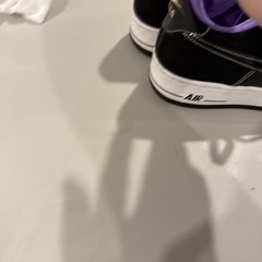 Nike Air Force 1 Low ’07 LV8 ‚World Champ‘ Youth Size 7Y Black Purple DQ0300-001