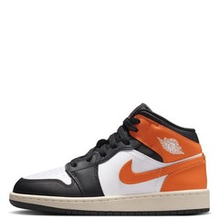 Big Kid’s Jordan 1 Mid Starfish/Black-White-Sail (DQ8423 801)
