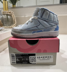 Jordan 2 Retro SP J Balvin TD Celestine Blue Size 8C Toddler DQ7692-419