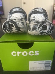 Crocs Classic Marbled Clog Size 9c White/black