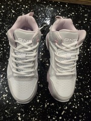 AND1 Unisex Kids Athletic Sneaker White/Pink/Gray US 2 Low Top GMA143GX001