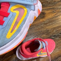 Nike Giannis Immortality 2 Kids Basketball Shoes 13C Pink Blue DQ1942 Sneaker