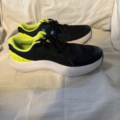 Under Armour Surge 4 Unisex Running Sneakers Black, Lime & Turquoise ￼7Y