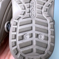 Crocs Kids C8 Clogs Khaki Tan Classic Fuzz-Lined Lined Mules Shoes Comfort