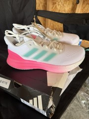 adidas UltraRun 5 J Unisex Kids Running Sneakers White Pink Green US 6 JS1097