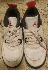 Jordan 4 Retro (PS) White/Fire Red/Black BQ7669-161 US Youth Size 2Y