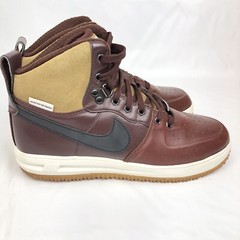 NIKE LUNAR FORCE 1 SNEAKERBOOT GS Maroon GUM BROWN BLACK Air 706803 200 7Y Kids