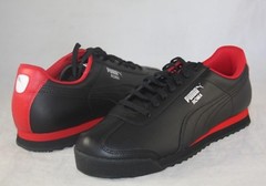 PUMA ROMA BASIC JUNIOR 354259 45 BLACK-TOREADOR-SILVER SIZE 7