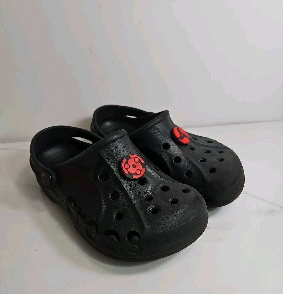 Crocs Iconic Comfort Black Jibbitz Charm Sandal Unisex Junior 1