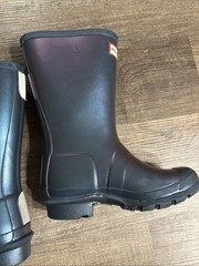 Hunter Kids Original Nebula Rain Boots Girls Purple Iridescent Galoshes Wellies