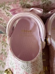 with box LoveShackFancy X Crocs Kids Girl Size 4 J4 36 37 Clogs Pink Mi G2U