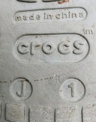 Crocs Classic Blue Glitter Size J1 Junior Clogs Shoes Sandals