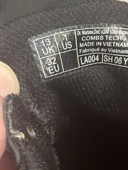 Dr Martens Combs Tech J Kids Black Boot US 1 Zip Lace Doc Martens Youth School
