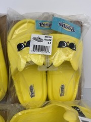 NWT Yellow Peeps Easter Bunny Slip On Shoes Kids Water Friendly Sandals 13-1