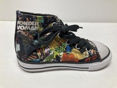 Converse All-Star Boys Kids Size 8 Justice League High Top Sneakers Batman Flash