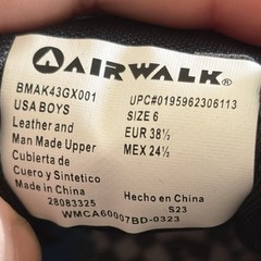 Size 6 AirWalk Navy Blue, White, & Gum Suede Sneakers