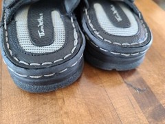 Thom McAn Kids Youth Leather Flip Flops Size 11 1/2, Black EverFlex Super Nice